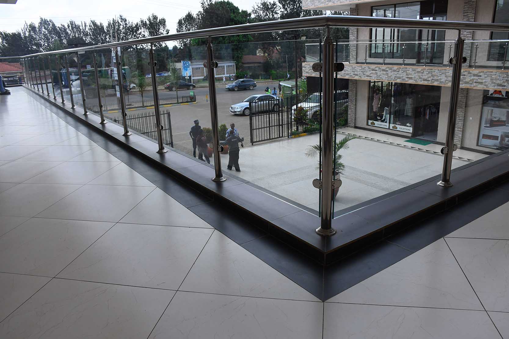 Nairobi shopping plaza with parking
